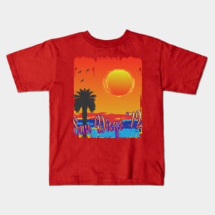 San Diego California CA Retro 70's style 50th anniversary '72 Kids T-Shirt